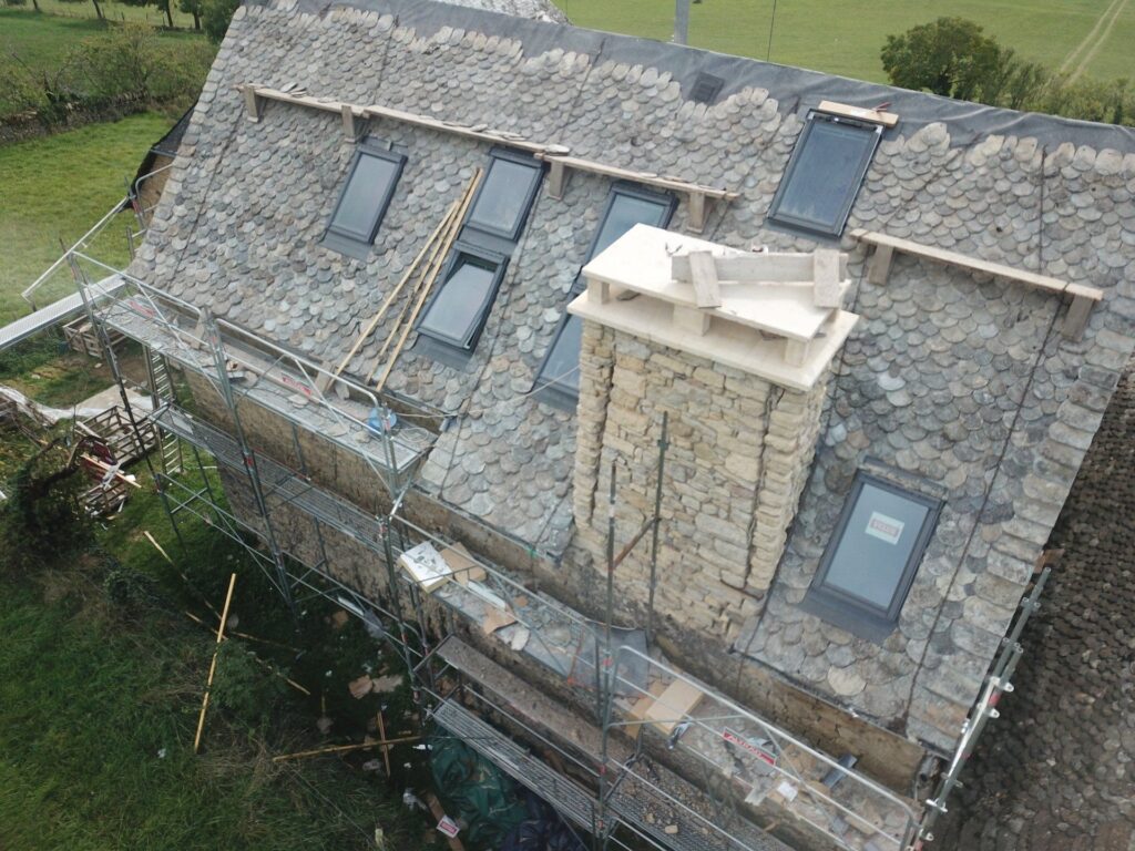 Projet de couverture sur une maison à Espalion
